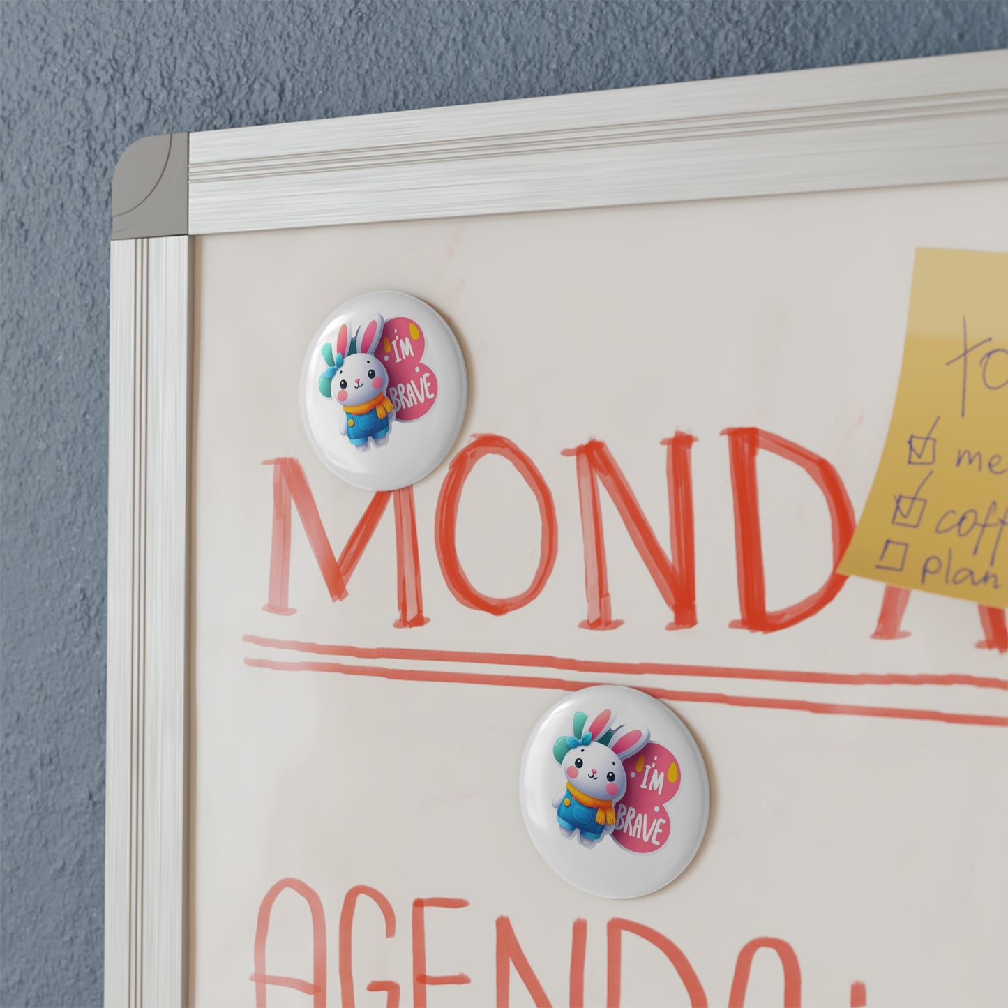 "Spark Joy Magnets: Positive Affirmations for Kids" , gift for kids, "I'm brave" Button Magnet, Round (1 & 10 pcs)