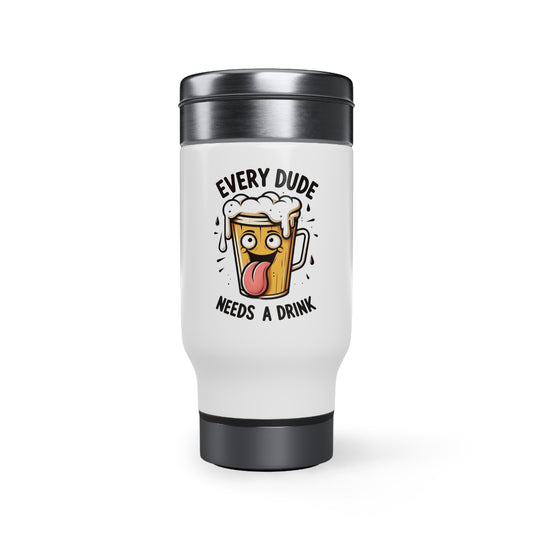 Stainless Steel Travel Mug with Handle, 14oz humorous gifts for him funny gifts