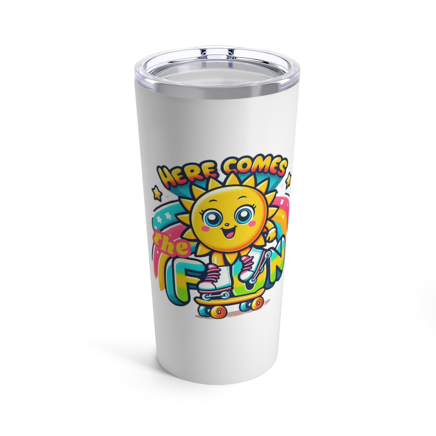 Humorous and witty Tumbler "Here comes the fun" 20oz personalized gift